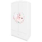 Kocot Kids, Babydreams, szafa, biała, konik, 181.2-52-90 cm