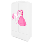 Kocot Kids, Babydreams, szafa, biała, księżniczka konik, 181.2-52-90 cm