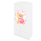 Kocot Kids, Babydreams, szafa, biała, miś motylki, 181.2-52-90 cm