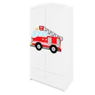 Kocot Kids, Babydreams, szafa, biała, straż pożarna, 181.2-52-90 cm