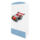 Kocot Kids, Babydreams, szafa, niebieska, auto wyścigowe, 181.2-52-90 cm
