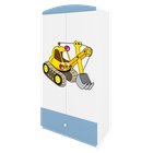 Kocot Kids, Babydreams, szafa, niebieska, koparka, 181.2-52-90 cm