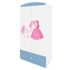Kocot Kids, Babydreams, szafa, niebieska, księżniczka konik, 181.2-52-90 cm