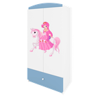 Kocot Kids, Babydreams, szafa, niebieska, księżniczka na koniku, 181.2-52-90 cm