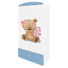 Kocot Kids, Babydreams, szafa, niebieska, miś kwiatki, 181.2-52-90 cm