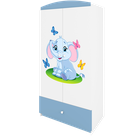 Kocot Kids, Babydreams, szafa, niebieska, słonik, 181.2-52-90 cm