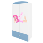 Kocot Kids, Babydreams, szafa, niebieska, wróżka ze skrzydełkami, 181.2-52-90 cm