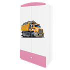 Kocot Kids, Babydreams, szafa, różowa, ciężarówka, 181.2-52-90 cm