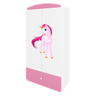 Kocot Kids, Babydreams, szafa, różowa, jednorożec, 181.2-52-90 cm