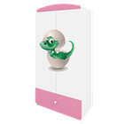 Kocot Kids, Babydreams, szafa, różowa, mały dino, 181.2-52-90 cm