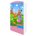 Kocot Kids, Babydreams, szafa, różowa, safari, 181.2-52-90 cm