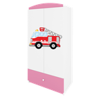 Kocot Kids, Babydreams, szafa, różowa, straż pożarna, 181.2-52-90 cm