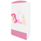 Kocot Kids, Babydreams, szafa, różowa, wróżka ze skrzydełkami, 181.2-52-90 cm