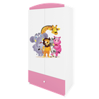 Kocot Kids, Babydreams, szafa, różowa, ZOO, 181.2-52-90 cm