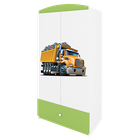 Kocot Kids, Babydreams, szafa, zielona, ciężarówka, 181.2-52-90 cm