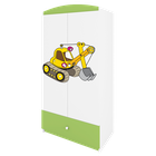 Kocot Kids, Babydreams, szafa, zielona, koparka, 181.2-52-90 cm