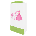 Kocot Kids, Babydreams, szafa, zielona, księżniczka konik, 181.2-52-90 cm