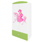 Kocot Kids, Babydreams, szafa, zielona, księżniczka na koniku, 181.2-52-90 cm