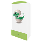 Kocot Kids, Babydreams, szafa, zielona, mały dino, 181.2-52-90 cm