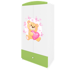 Kocot Kids, Babydreams, szafa, zielona, miś motylki, 181.2-52-90 cm