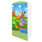 Kocot Kids, Babydreams, szafa, zielona, safari, 181.2-52-90 cm