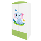 Kocot Kids, Babydreams, szafa, zielona, słonik, 181.2-52-90 cm
