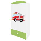 Kocot Kids, Babydreams, szafa, zielona, straż pożarna, 181.2-52-90 cm