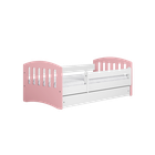 Kocot Kids, Classic 1, łóżko, pudrowy róż, 80-180 cm