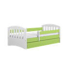 Kocot Kids, Classic 1, łóżko z szufladą, zielone, 80-140 cm