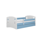 Kocot Kids, Classic 2, łóżko z materacem, niebieskie, 80-140 cm