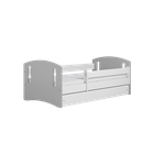 Kocot Kids, Classic 2, łóżko z materacem, szare, 80-180 cm