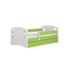 Kocot Kids, Classic 2, łóżko z materacem, zielone, 80-180 cm