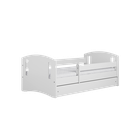 Kocot Kids, Classic 2, łóżko z szufladą i materacem, białe, 80-140 cm