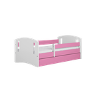 Kocot Kids, Classic 2, łóżko z szufladą, różowe, 80-160 cm