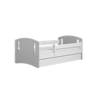 Kocot Kids, Classic 2, łóżko z szufladą, szare, 80-140 cm