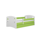 Kocot Kids, Classic 2, łóżko z szufladą, zielone, 80-160 cm