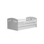 Kocot Kids, Julia, łóżko z szufladą i materacem, szary, 80-160 cm