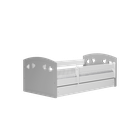 Kocot Kids, Julia, łóżko z szufladą i materacem, szary, 80-180 cm