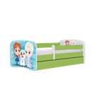 Kocot Kids, Kraina Lodu, Babydreams, łóżko z szufladą, zielone, 80-180 cm
