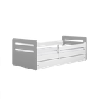 Kocot Kids, Tomi, łóżko z szufladą i materacem, szare, 80-140 cm