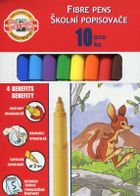 Koh-I-Noor, flamastry zmywalne, 10 kolorów