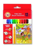 Koh-I-Noor, flamastry zmywalne, 12 kolorów