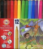 Koh-I-Noor, flamastry zmywalne, 12 kolorów, 771002AB