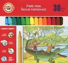 Koh-I-Noor, flamastry zmywalne, 30 kolorów