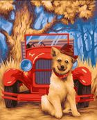 Koh-i-Noor, malowanie po numerach, Piesek w kapeluszu, 40-50 cm