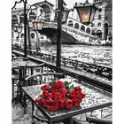 Koh-I-Noor, malowanie po numerach, róże na stoliku, 40-50 cm