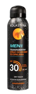 Kolastyna, Opalanie Men, transparentny spray ochronny do opalania SPF30, 150 ml