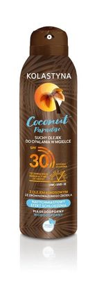 Kolastyna, opalanie, suchy olejek do opalania w mgiełce, SPF30, coconut paradise, 150 ml