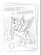 Kolorowanka dzielnego pacjenta A5. Jednorożec. 10 szt.