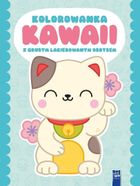 Kolorowanka Kawaii z grubym lakierowanym obrysem. Kot
